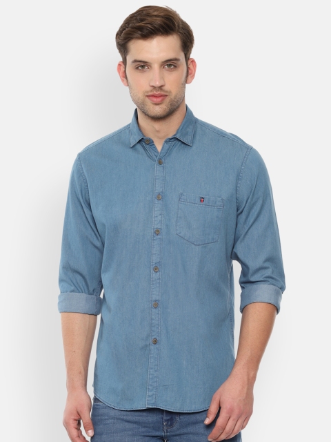 

Louis Philippe Jeans Men Blue Slim Fit Solid Casual Shirt