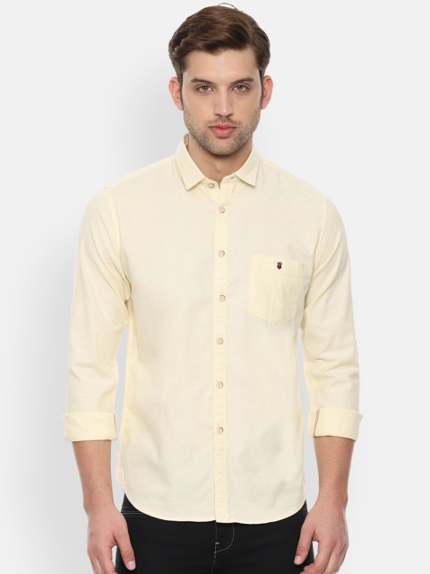 

Louis Philippe Jeans Men Yellow Slim Fit Solid Casual Shirt