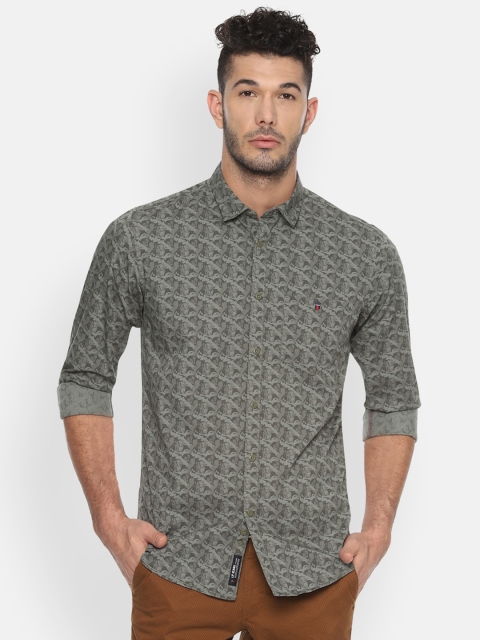 

Louis Philippe Jeans Men Grey Slim Fit Printed Casual Shirt