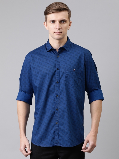 

Louis Philippe Jeans Men Blue Slim Fit Printed Casual Shirt