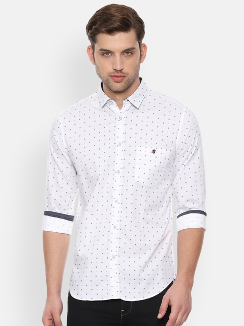 

Louis Philippe Jeans Men White Slim Fit Printed Casual Shirt