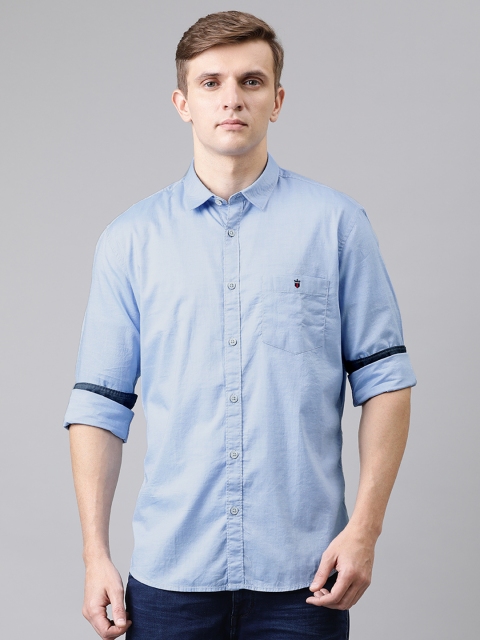 

Louis Philippe Jeans Men Blue Slim Fit Solid Casual Shirt