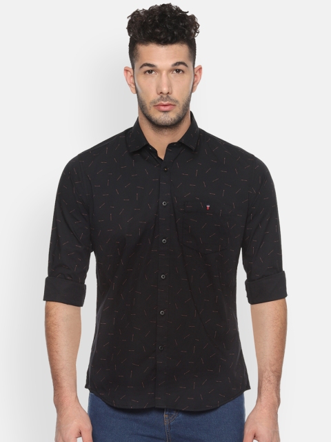 

Louis Philippe Jeans Men Navy Blue Slim Fit Printed Casual Shirt