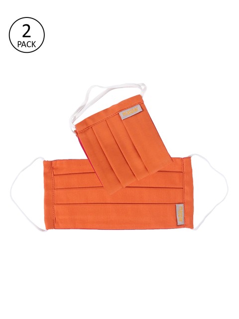 

MASPAR Unisex Orange Pack of 2 Reusable 3 Layer Outdoor Face Mask