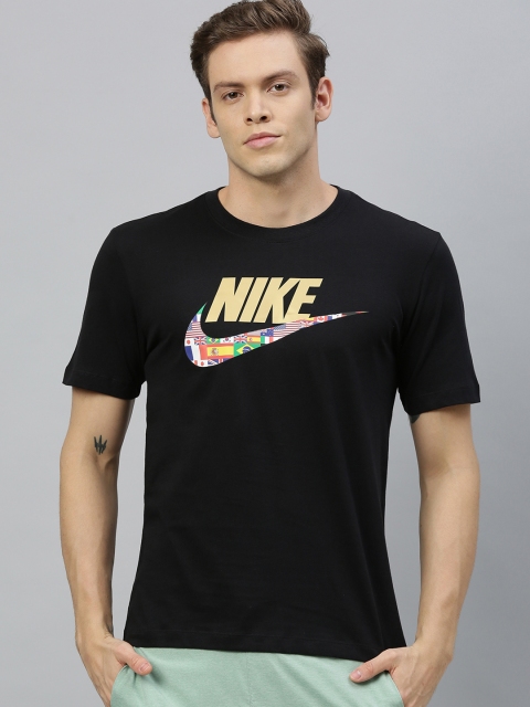 

Nike Men Black Printed NSW PREHEAT HBR Round Neck T-shirt
