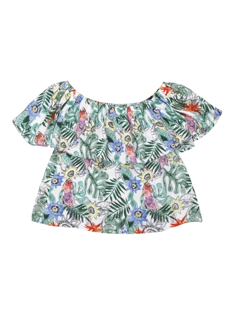 

Budding Bees Girls Multicoloured Printed A-Line Top, Multi