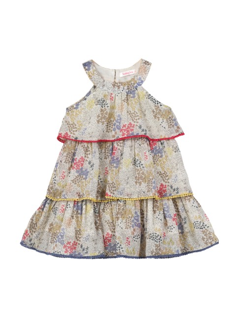 

Budding Bees Girls Multicoloured Printed Tiered Dress, Multi