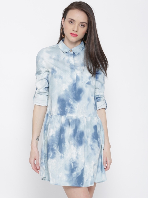 

Vero Moda Blue Dyed Denim Fit & Flare Dress