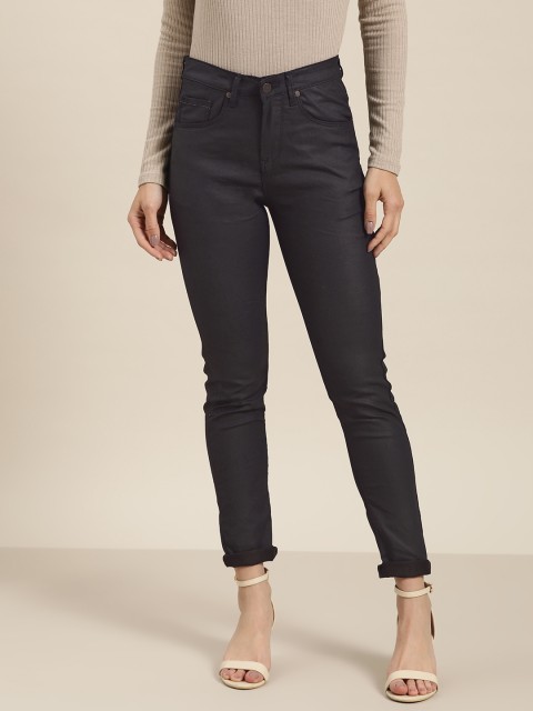 

Moda Rapido Women Navy Blue Coated Skinny Fit High-Rise Clean Look Stretchable Jeans