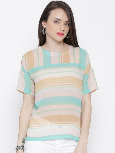 

Vero Moda Multicoloured Striped Semi-Sheer Top, Multi