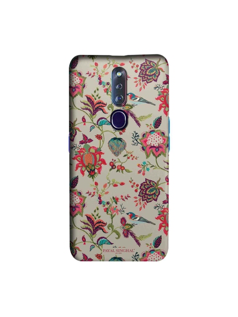 

macmerise Beige & Red Chidiya Print Oppo F11 Pro Case