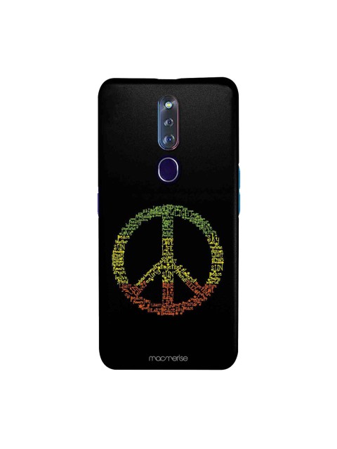 

macmerise Black & Green Symbol Of Peace Print Oppo F11 Pro Case