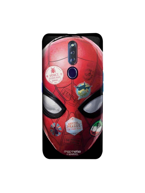 

macmerise Red & Black Spidey Travel Stamps Print Oppo F11 Pro Case