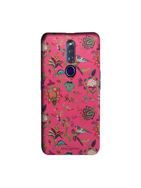 

macmerise Pink & Green Payal Singhal Chidiya Print Oppo F11 Pro Case