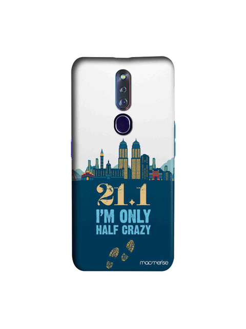 

macmerise Teal Blue & White Half Crazy Oppo F11 Pro Case