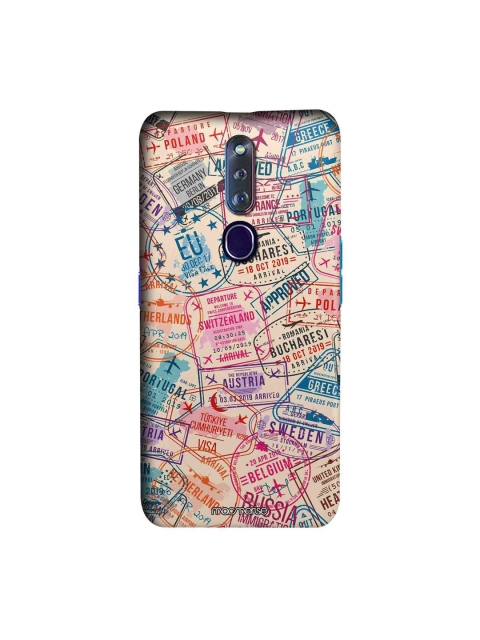 

macmerise Beige & Blue Immigration Stamps Sublime Oppo F11 Pro Case