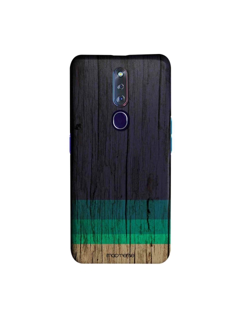 

macmerise Black & Green Wood Stripes Sublime Case Oppo F11 Pro Back Case