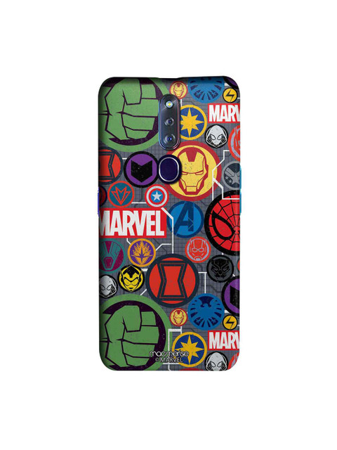 

macmerise Grey & Red Marvel Comics Iconic Mashup Oppo F11 Pro Back Case