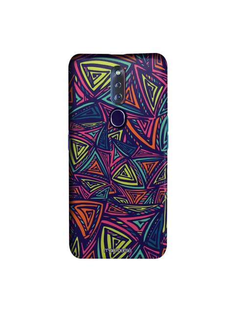 

macmerise Navy Blue & Red Neon Angles Print Oppo F11 Pro Case