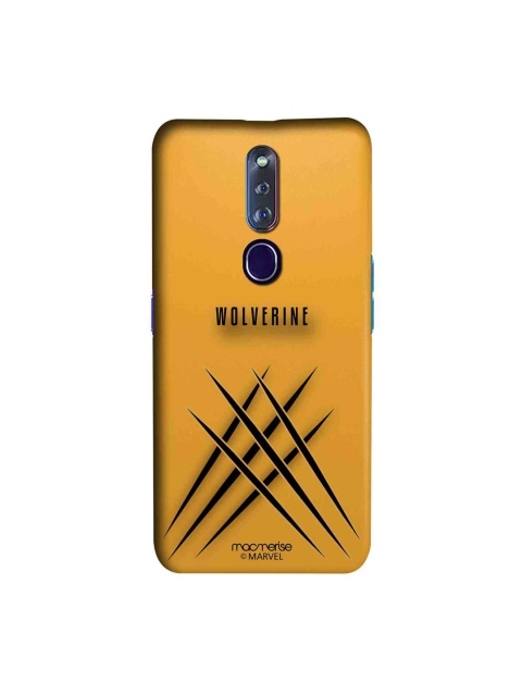 

macmerise Yellow & Black Marvel Comics Minimalistic Wolverine Oppo F11 Pro Back Case