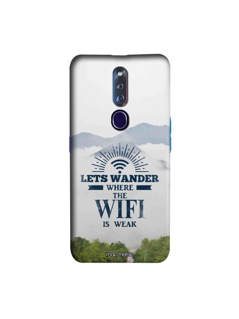 

macmerise White & Blue Wander Without Wifi Sublime Oppo F11 Pro Back Case