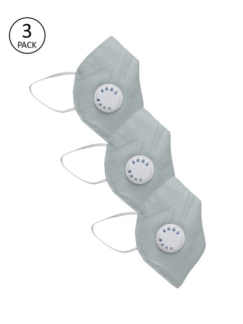 

LLUXURAZI Unisex 3 Pcs 5 Ply Certified Reusable Protective Cloth Masks, Green