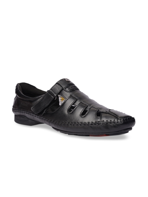 

Buckaroo Men Black Leather Fisherman Sandals