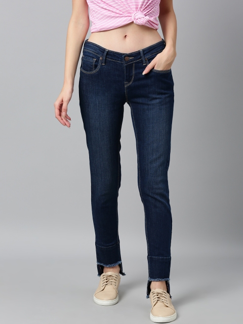 

HERE&NOW Women Blue Skinny Fit Mid-Rise Clean Look Stretchable Jeans