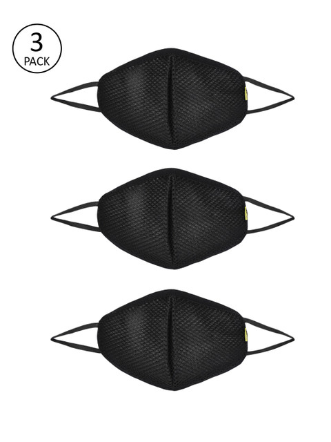 

Nova Unisex Pack of 3 Reusable 3-Layer Protective Outdoor Mask, Black