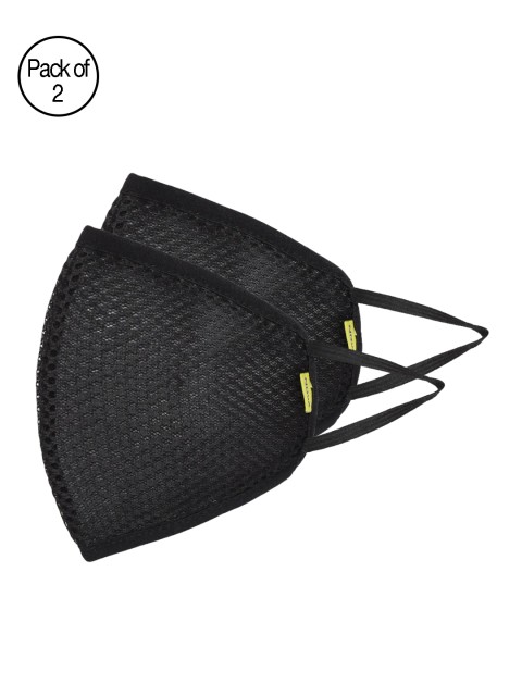

Nova Unisex Pack of 2 Black Ultra Shield Reusable 3-Ply Protective Outdoor Cloth Masks