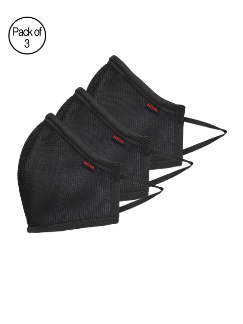 

Nova Unisex Pack of 3 Black Nexa Shield Reusable 3-Ply Protective Outdoor Masks 1083