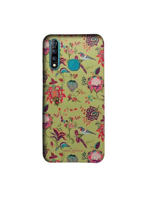 

macmerise Olive Green & Pink Payal Singhal Chidiya Sublime Vivo Z1 Pro Back Cover