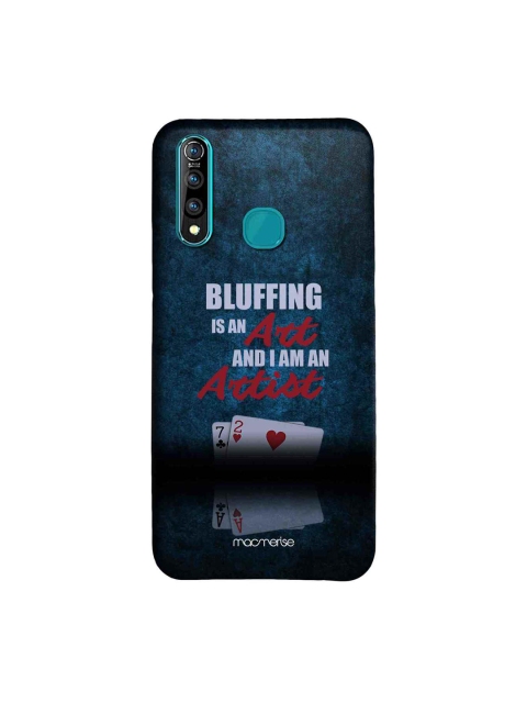 

macmerise Teal Blue & White Art Of Bluffing Sublime Vivo Z1 Pro Back Cover