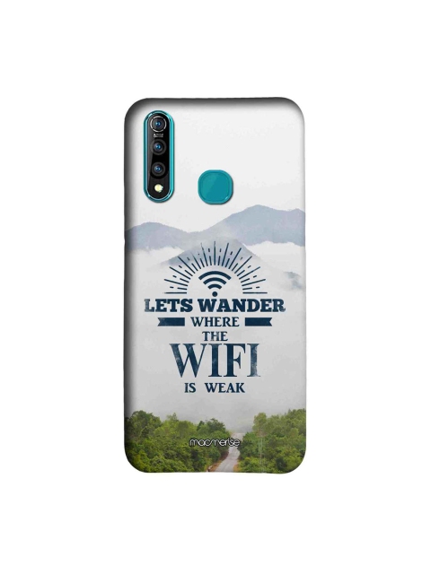 

macmerise White & Teal Blue Wander Without Wifi Printed Vivo Z1 Pro Case