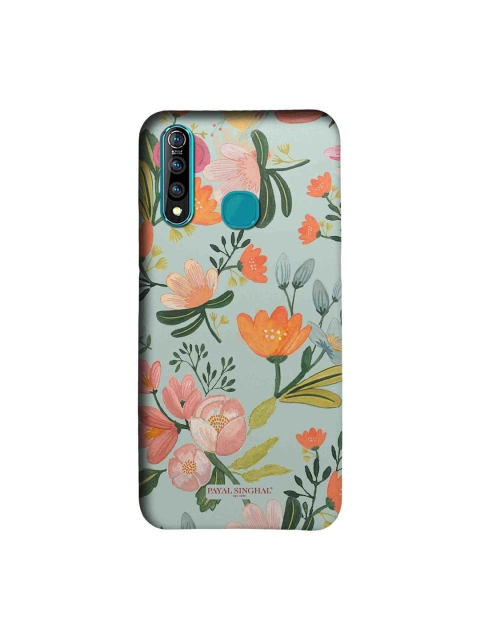 

macmerise Blue & Pink Payal Singhal Handpainted Flower Sublime Vivo Z1 Pro Case