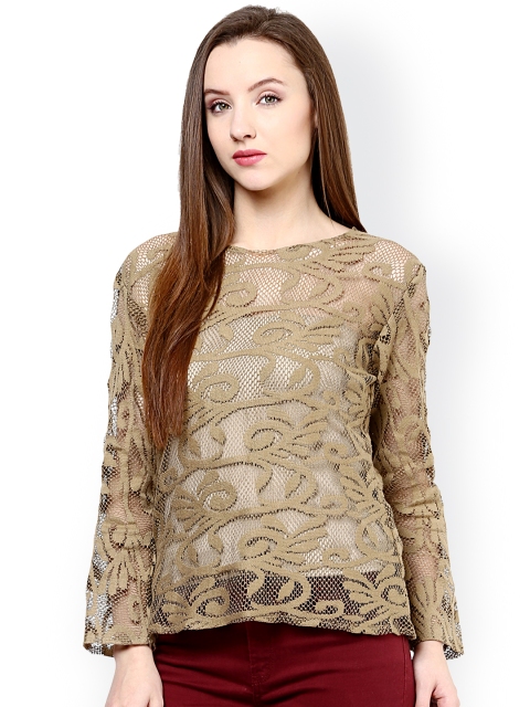 

Hapuka Brown Lace Top