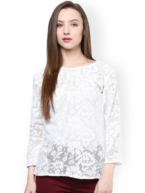 

Hapuka White Lace Top