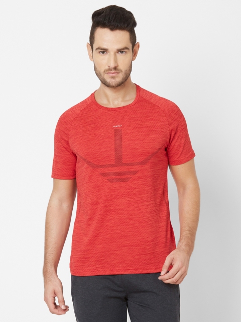 

Sweet Dreams Men Red Grindle Effect Printed Round Neck T-Shirt