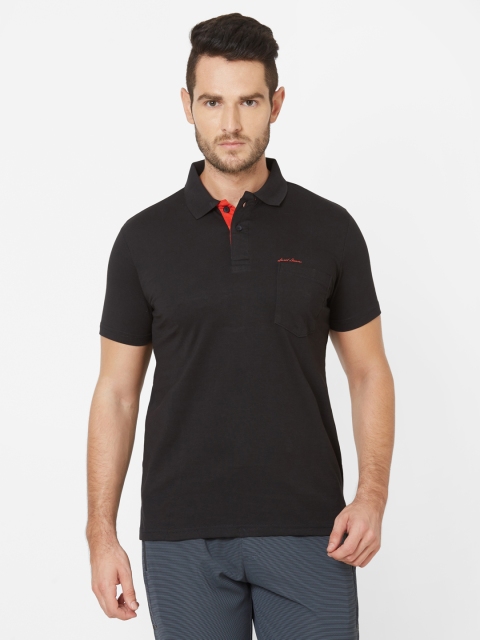 

Sweet Dreams Men Black Solid Polo Collar T-shirt