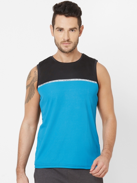 

Sweet Dreams Men Blue Colourblocked Round Neck Workout T-shirt