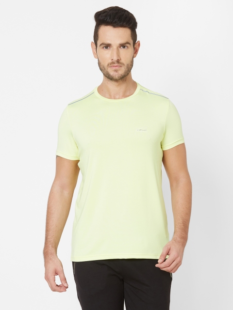 

Sweet Dreams Men Fluorescent Green Self Design Round Neck Workout T-shirt