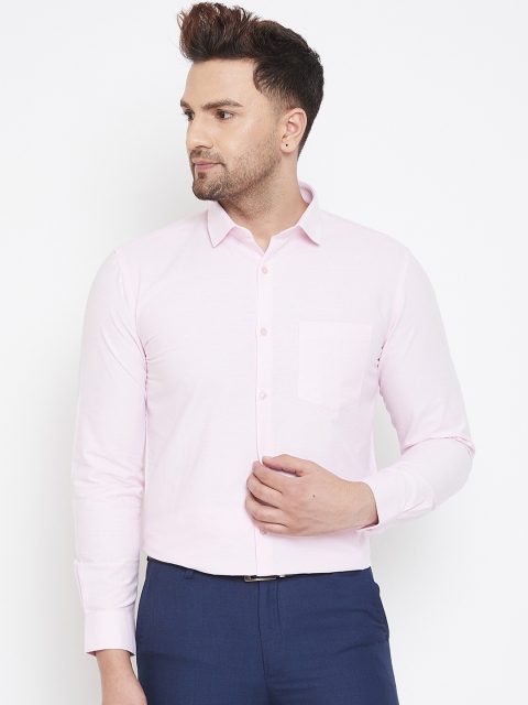 

Canary London Men Pink Smart Slim Fit Solid Formal Shirt