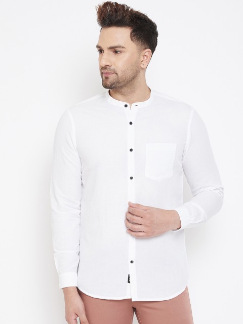 

Canary London Men White Solid Slim Fit Shirt