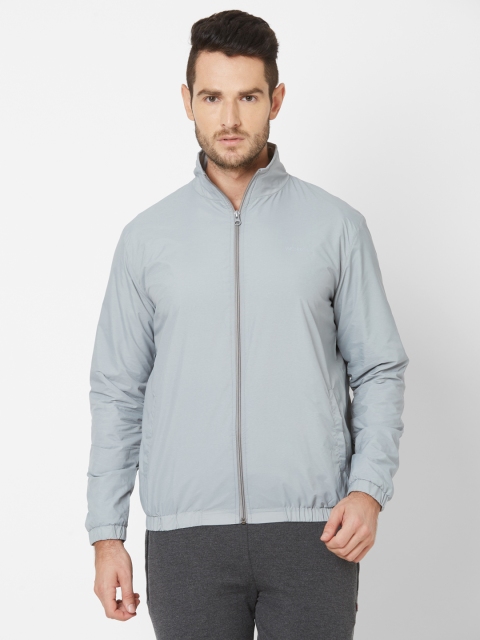 

Sweet Dreams Men Grey Solid Running Jacket