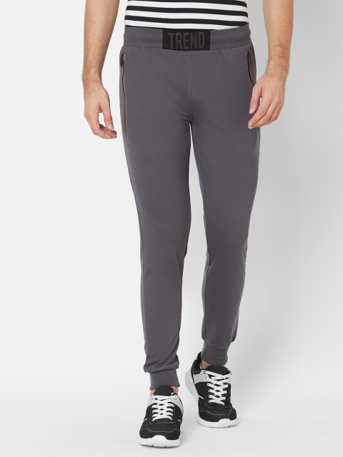 

Sweet Dreams Charcoal Grey Solid Slim-Fit Joggers