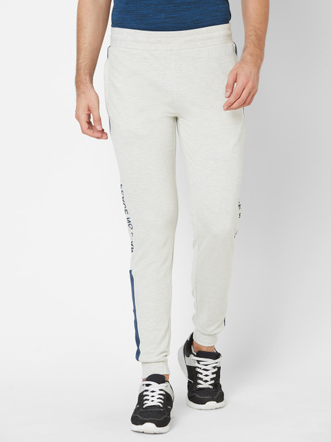 

Sweet Dreams Men Off-White & Navy Blue Slim Fit Solid Joggers
