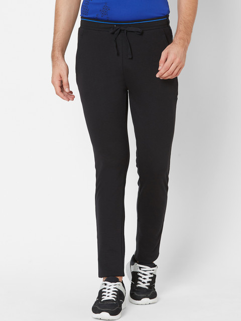 

Sweet Dreams Men Black Solid Slim Fit Athleisure Track Pants