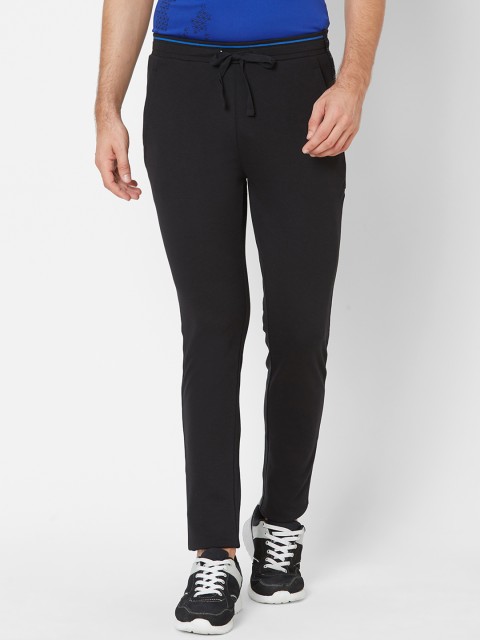 

Sweet Dreams Men Black Solid Slim Fit Athleisure Track Pants