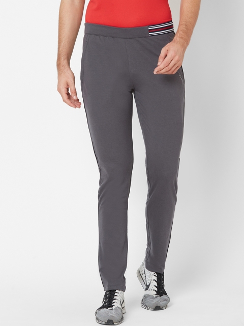 

Sweet Dreams Charcoal Grey Solid Slim-Fit Trackpants