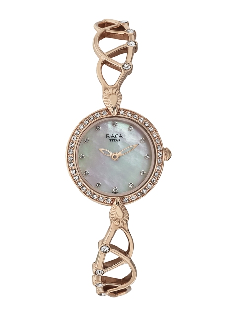

Titan Raga Moonlight Women Pearly White Dial Embellished Watch 95022WM01J